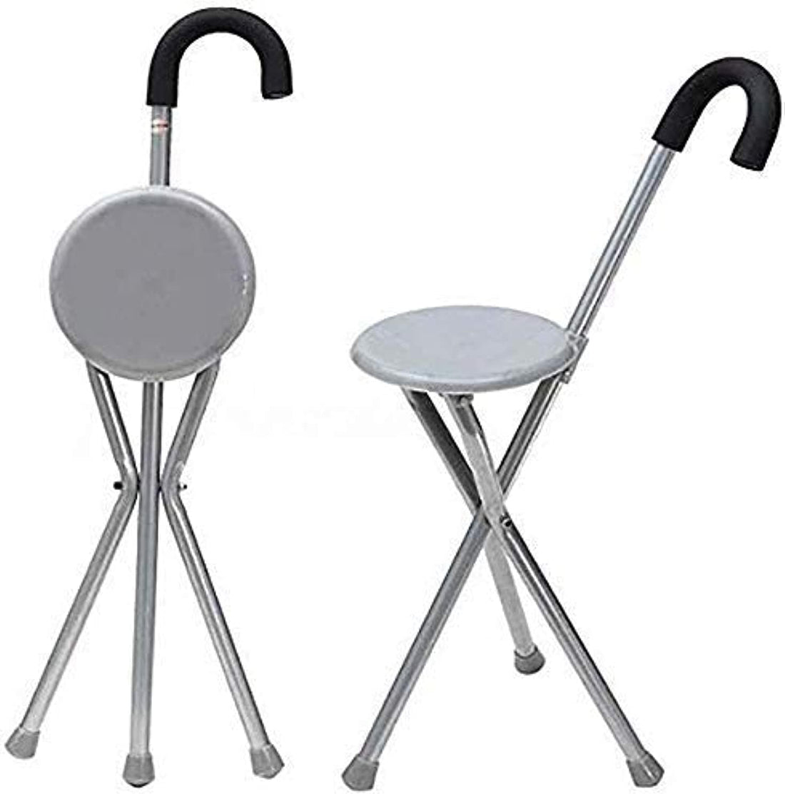 ابتكار التنقّل والاستراحة: عكاز قابل للتعديل مع مقعد مدمج لكبار السن