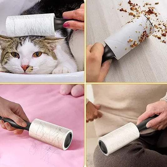بكرة ازالة وبر شعر الحيوانات الاليفة مع عبوتين لاعادة التعبئة