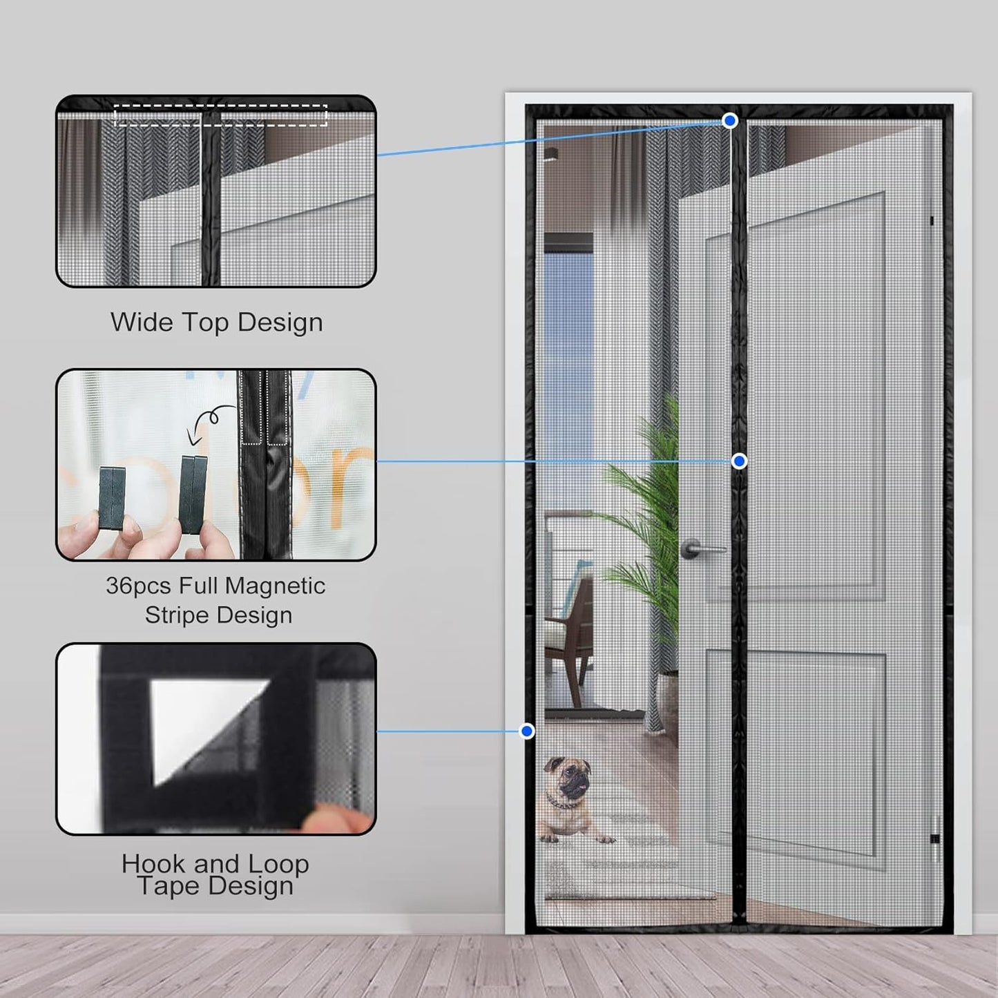 الباب الشبكي المغناطيسي - باب شبك مغناطيسي للحماية من الحشرات